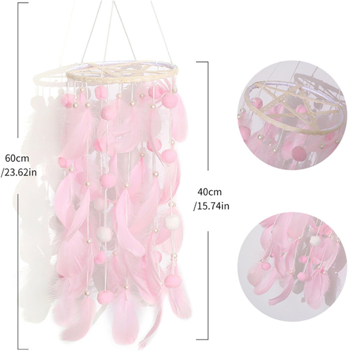 Lovely Feathered Dream Catcher for Window Decoration and Spiritual Protections Nursery Room Decors Home Decoration