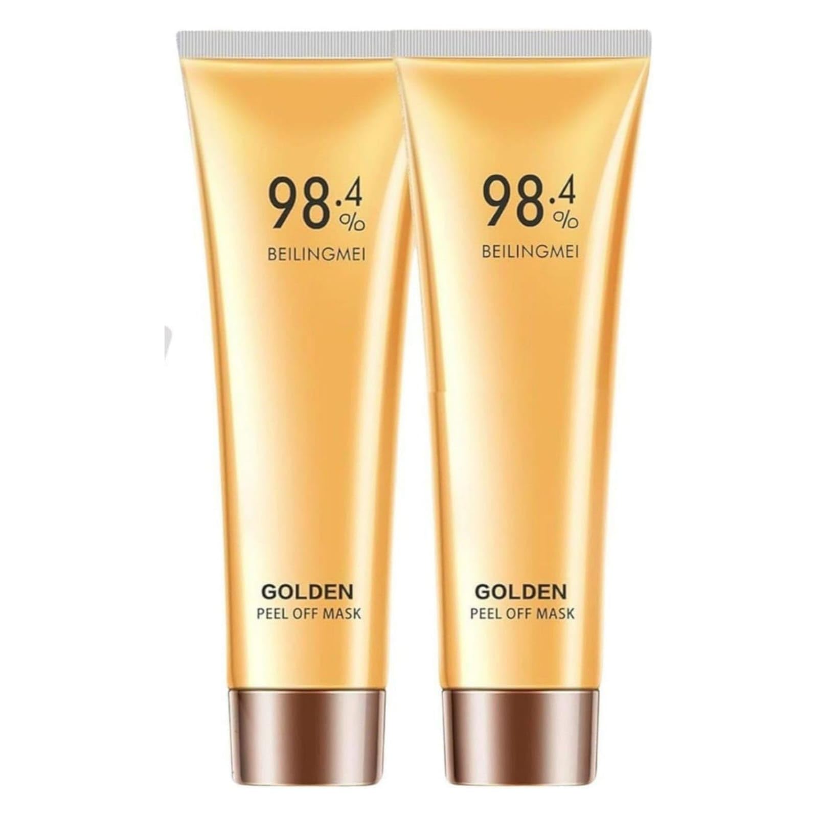 SEINON'S Gold Foil Peel Off Mask,98.4% Gold Peel Off Mask, Anti-Wrinkle Anti-Aging Gold Face Mask for Moisturizing Removes Blackheads, Reduces Fine Lines And Cleans Pores (Pack Of 2)