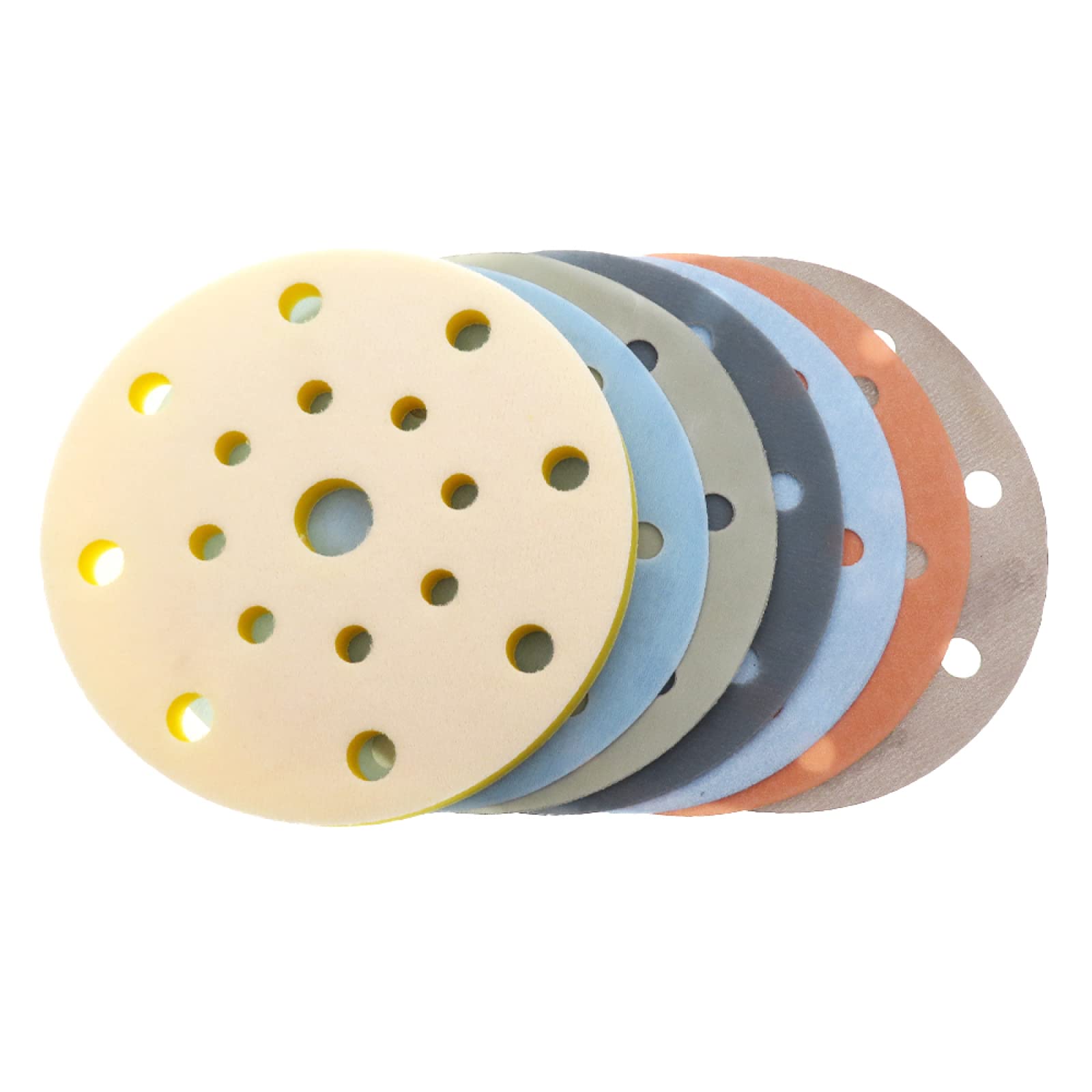 31 Uds. Disco De Lijado De Película Superfina De 6 Pulgadas Con Almohadilla De Interfaz Papel De Lija Suave Impermeable Para Lijado De Pintura Automotriz En Seco Húmedo
