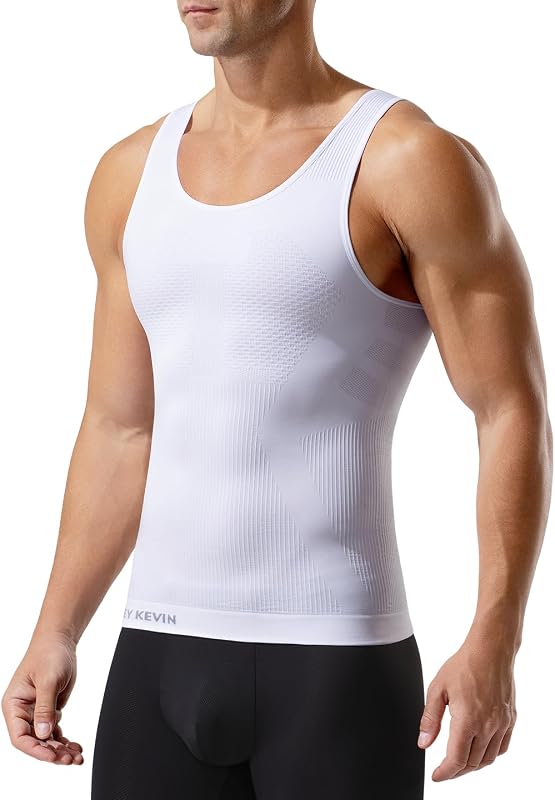 Casey Kevin Canotta Compressione Uomo Livello 5 - Canottiera Contenitiva Palestra e Quotidiano - Pancera Uomo Snellente - Maglia Compressione
