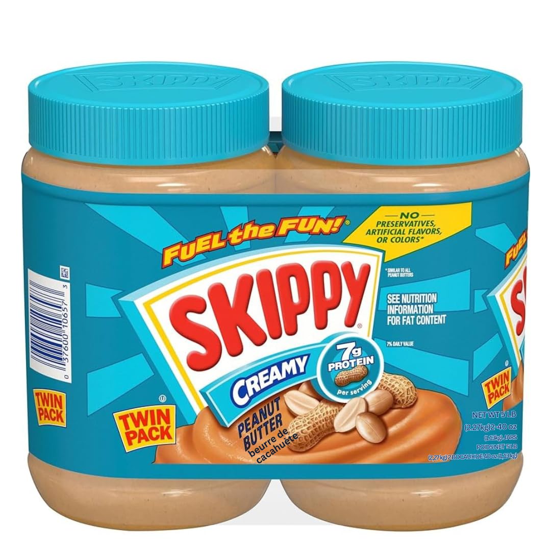 Skippy Creamy Peanut Butter Twin Pack - 2 40 oz. Jars by Skippy