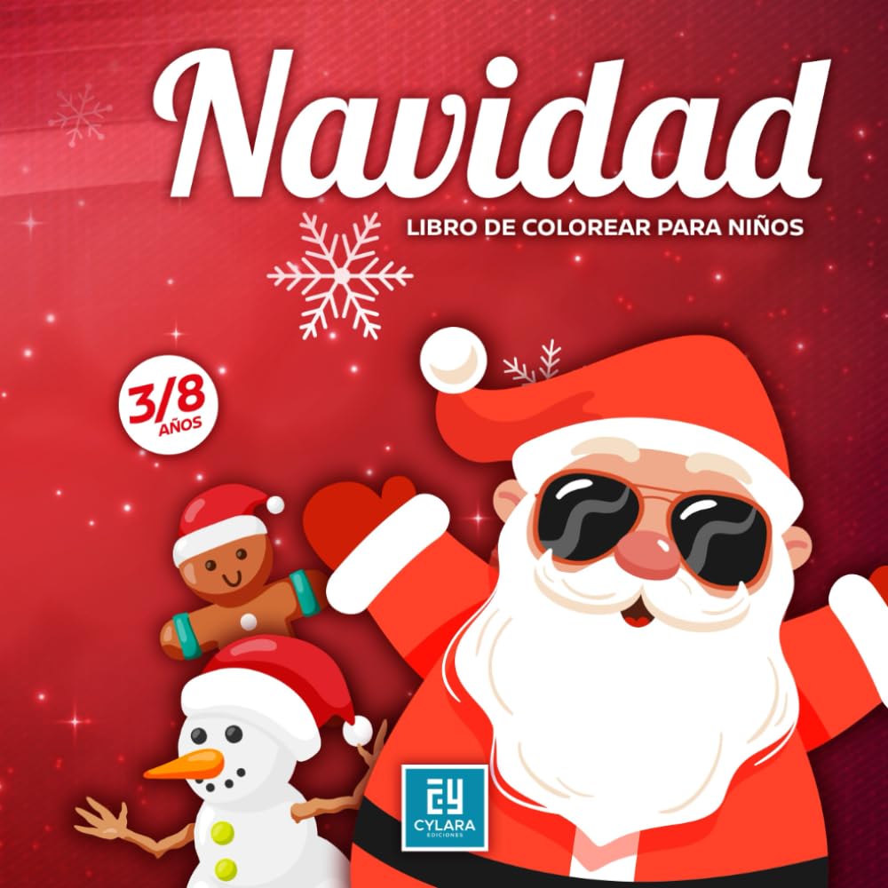 COLOREA LA NAVIDAD: Libro de colorear para niños. 50 divertidos dibujos sobre la Navidad, para que los peques de la casa.