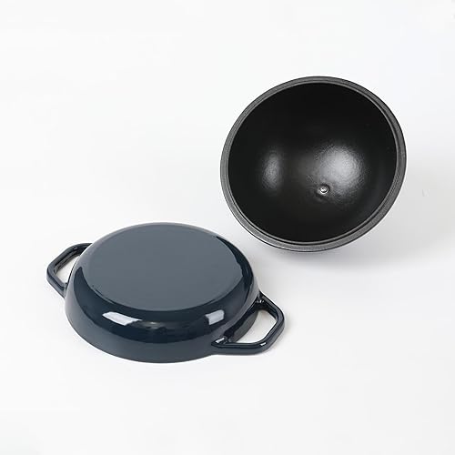 Miniatura 5 de HAWOK Cloche de pan de hierro fundido, diámetro 7.8 pulgadas7.9 in, 0.95 cuartos de galón, con cesta de prueba y cuchillo de puntuación de masa,