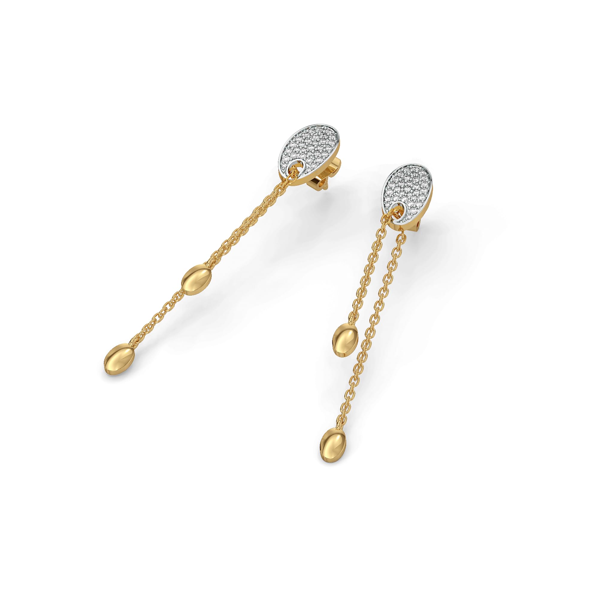 FlexiLink Drop Earrings Hypoallergenic in 18kt Yellow Gold Vermeil on 925 Sterling Silver in Ready to Gift Jewelry Box-fine-jewelry-image-18