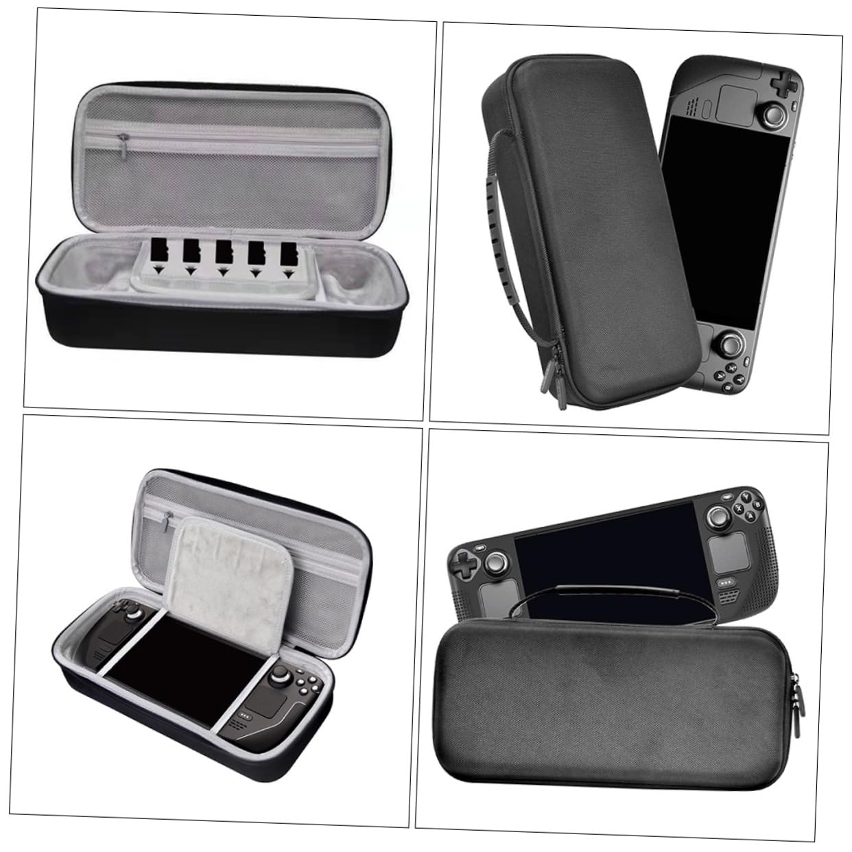 DOITOOL Game Console Carry Case Protective Storage Bag for Design with Skid Surface Mesh Pockets for Accessories Shock Absorbing Fleece Interior