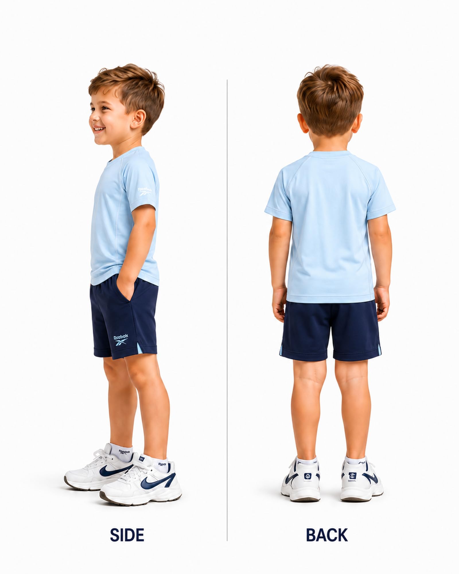 Reebok Active Shorts für Jungen, 2er-Pack, Performance Dry Fit T-Shirt und Gym Shorts (Kleinkind/Jungen)