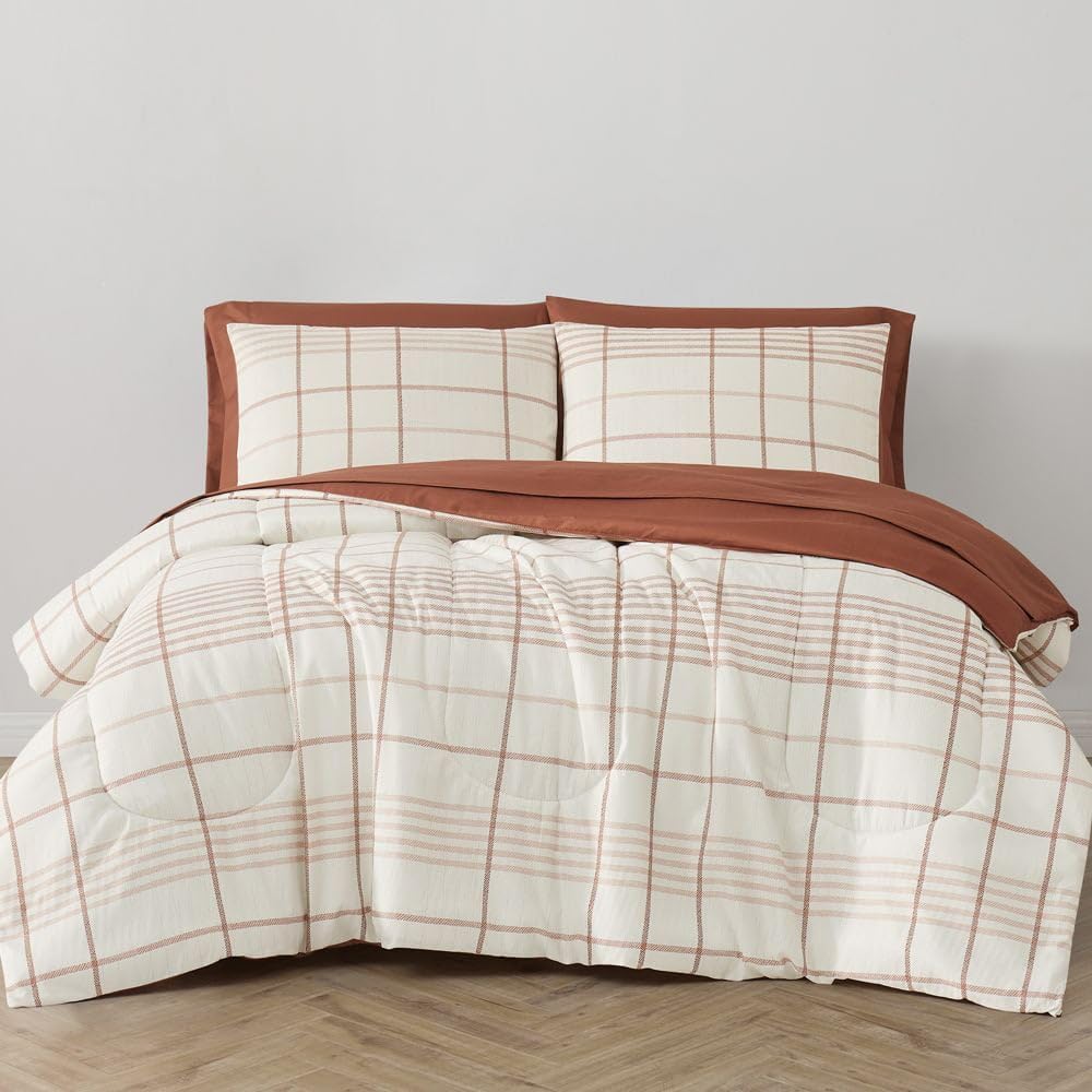Enclave Bed-in-a-Bag Comforter and Sheet Set, 7 Pieces, Made with 100% Brushed Microfiber Fabric, Perfect for Home or RV