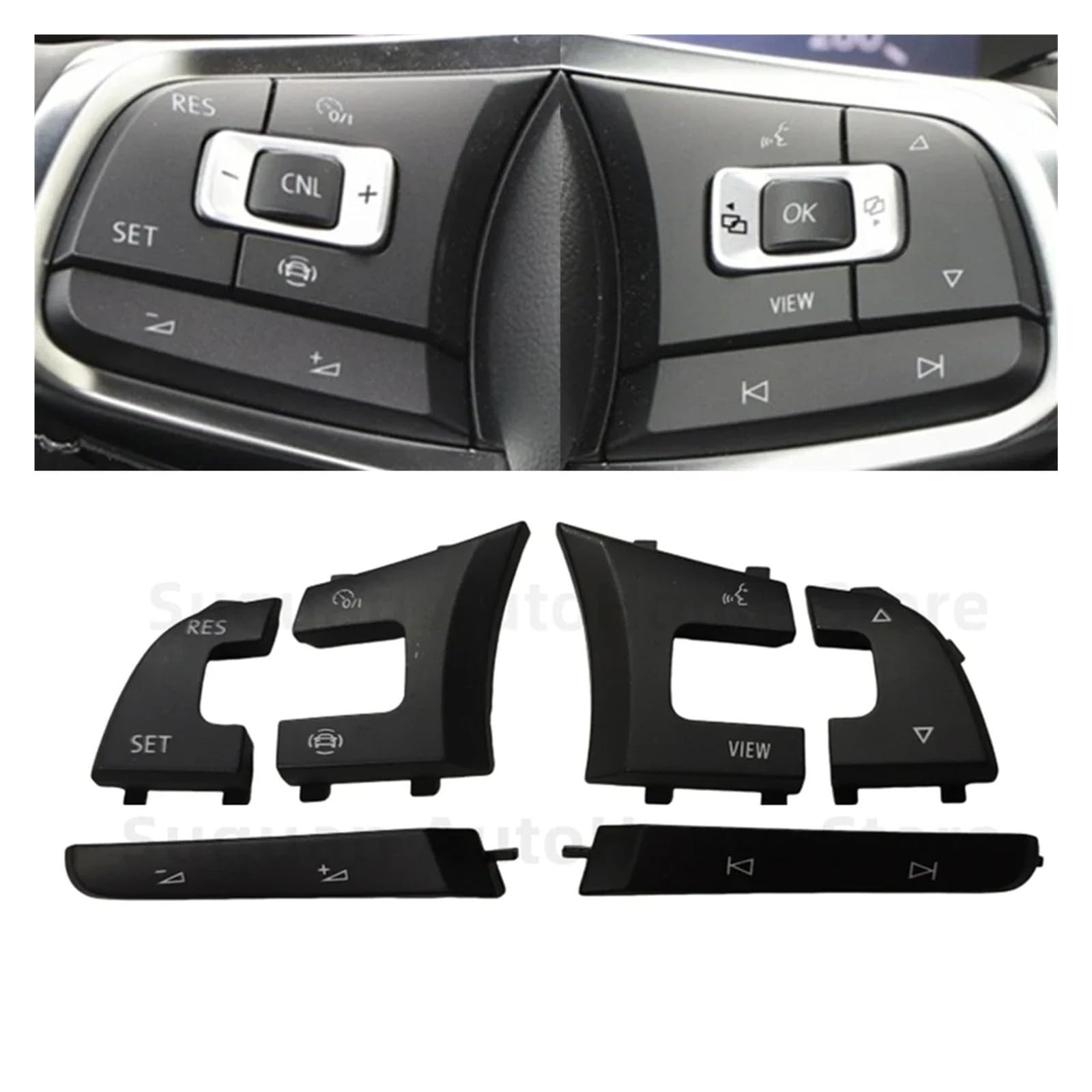 Interruptor De Control Crucero Volante Para VW Para Golf 7 .5 Para MK7 Para Jetta Para Tiguan Para Arteon Para Line 1 Pieza Tapa De Botón Volante Multifunción 5G0959442AE(VOLUME-1PC)