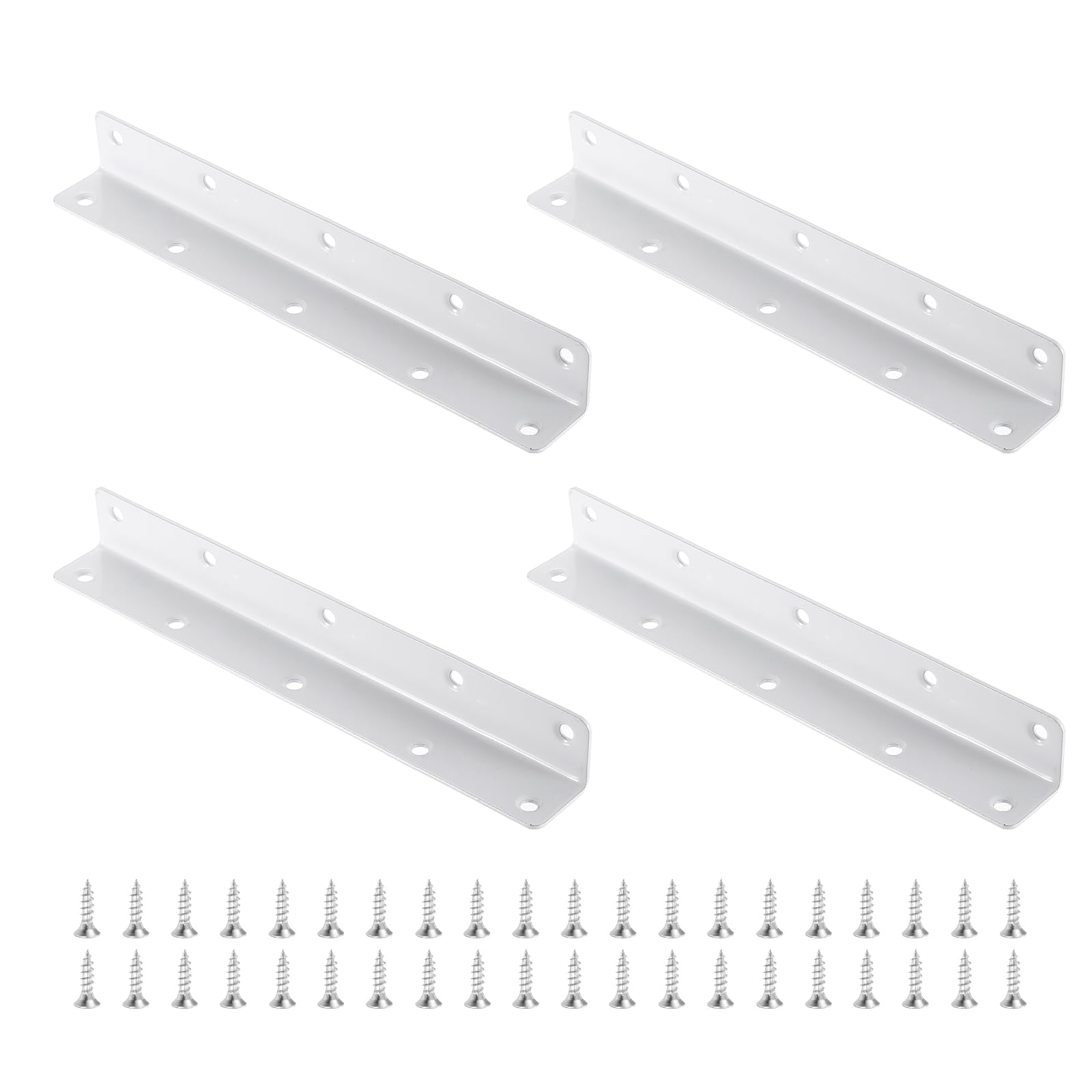Supports d'angle en L contre l'affaissement des étagères en bois blanc 200mm