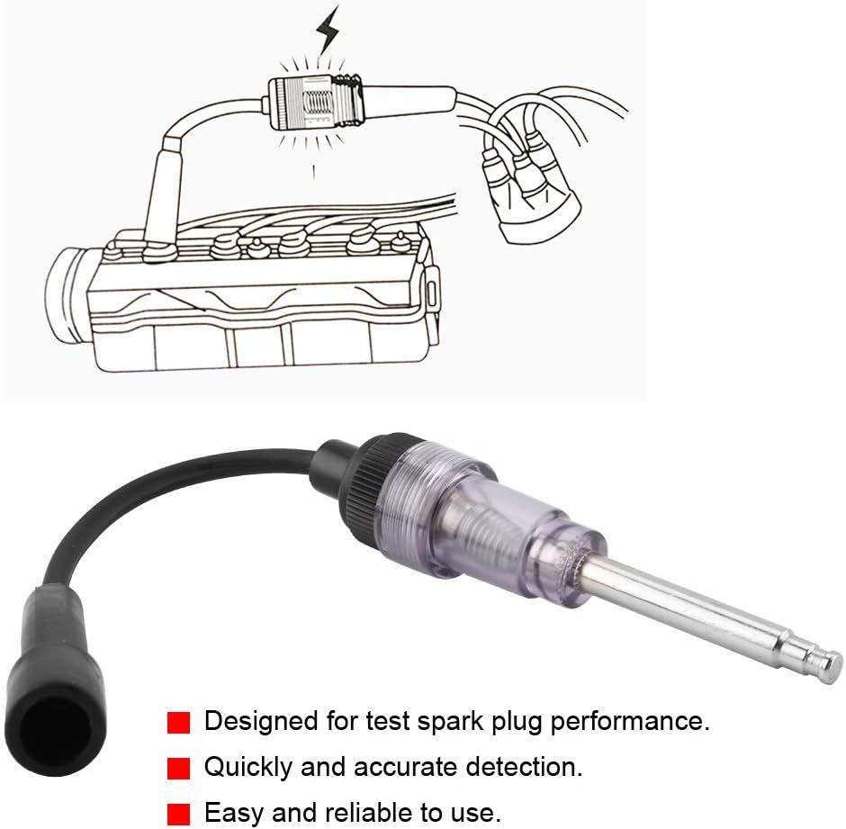 Ignition Spark Tester Car Spark Plug Tester Ignition System Coil Diagnostic Detector Auto Repair Tool Accessory for Automotive Car Lawnmower