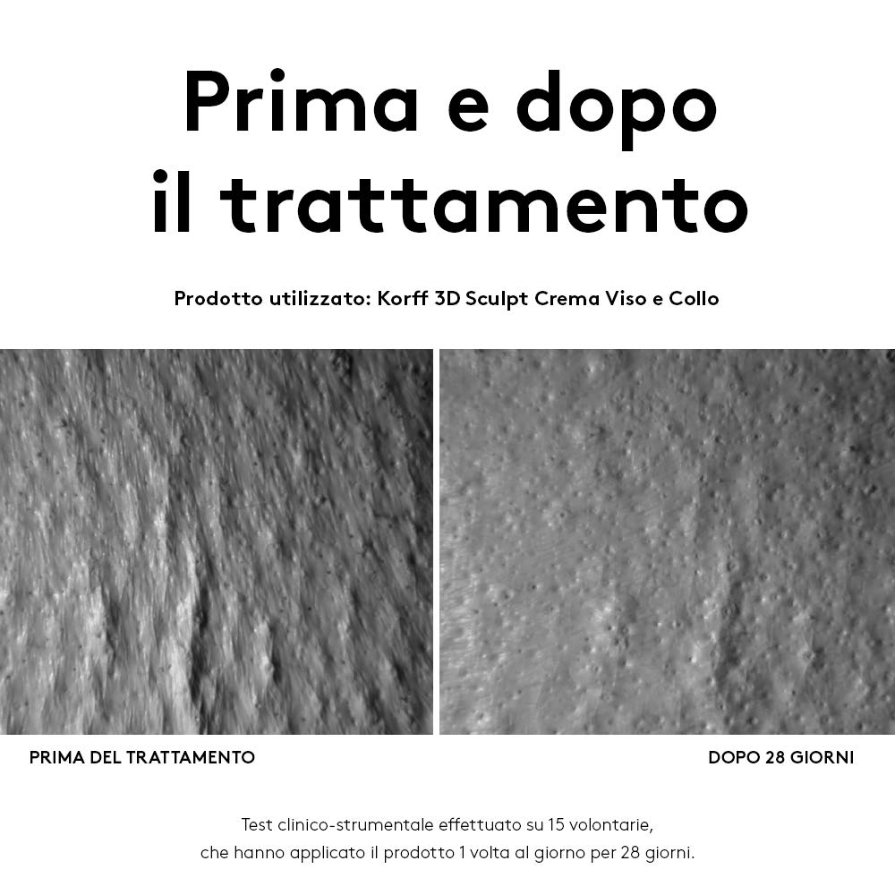 KORFF 3D Sculpt Crema Antirughe Viso e Collo, Formula Anti-Età Rassodante e Nutriente, 50ml