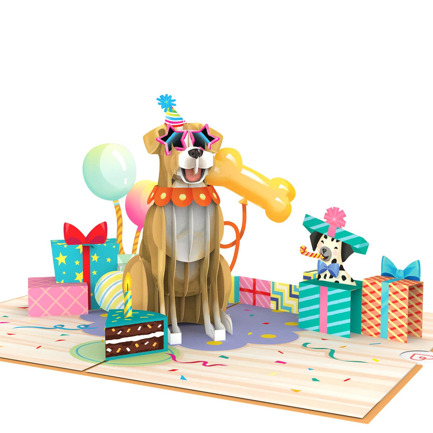 papercrush® Pop-Up Karte Geburtstagshund - Lustige 3D Geburtstagskarte mit Hund für Frauen, Freundin und Kind (Mädchen & Junge), Besondere Glückwunschkarte mit Hundemotiv zum Geburtstag von Hundemamas