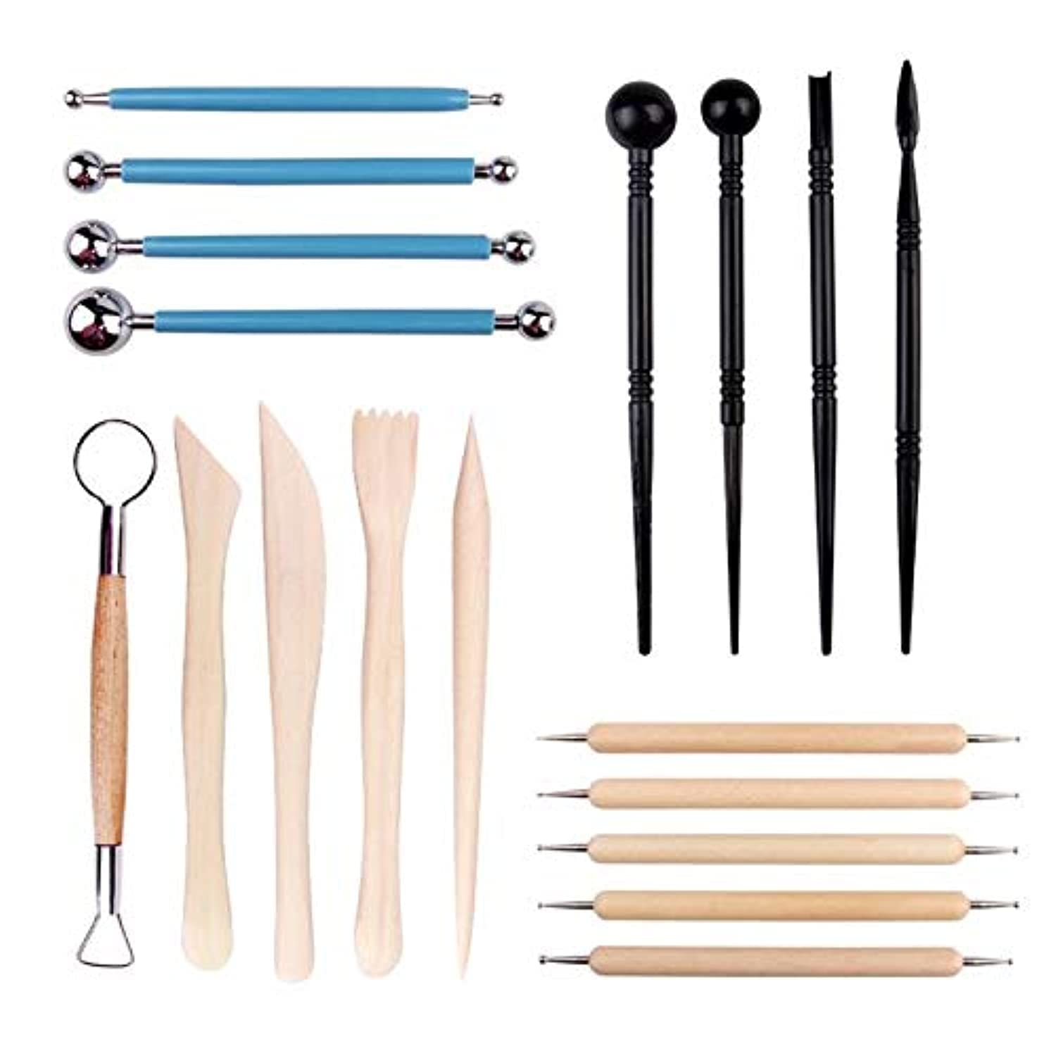 Clay Pottery Modeling Dotting Set - 18 Pieces