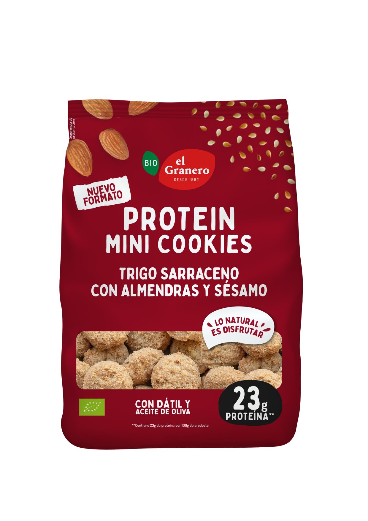 El Granero Integral Mini Cookies Proteicas de Almendra y Sesamo BIO 130 g
