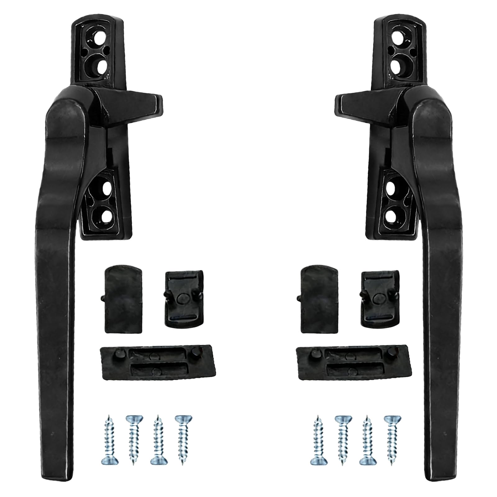 Yuiturt 2 Pcs Window Handle, UPVC Window Handles, Window Handle Replacement Kit, Left and Right Hand (Bright Gray)