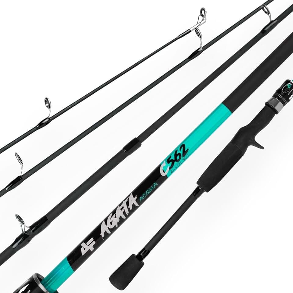 Jau Pesca Vara para Carretilha New Agata Acqua 1,68m, Linha 8kg, 2 Peças