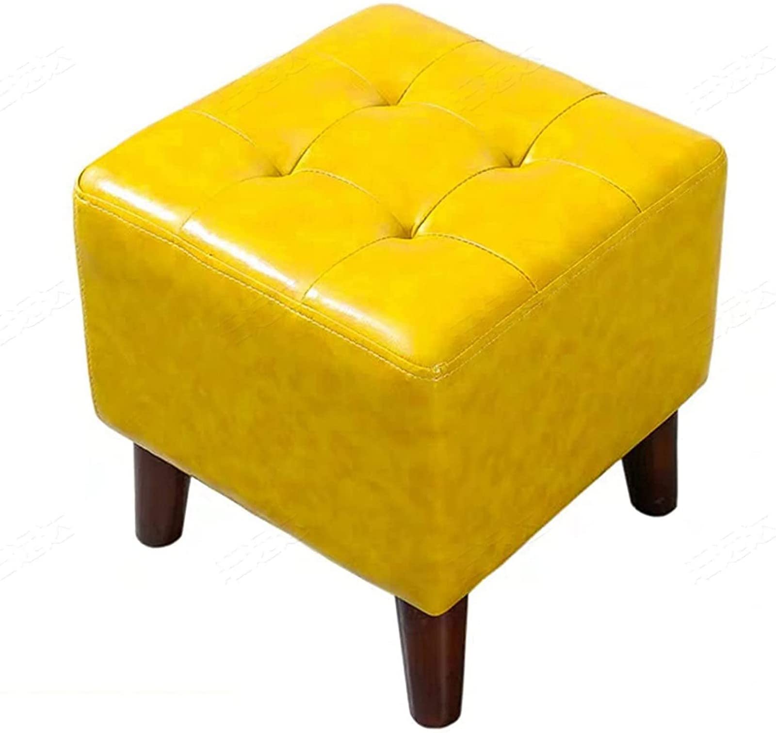 Repose-Pieds Ottoman compact jaune pour soulager vos jambes