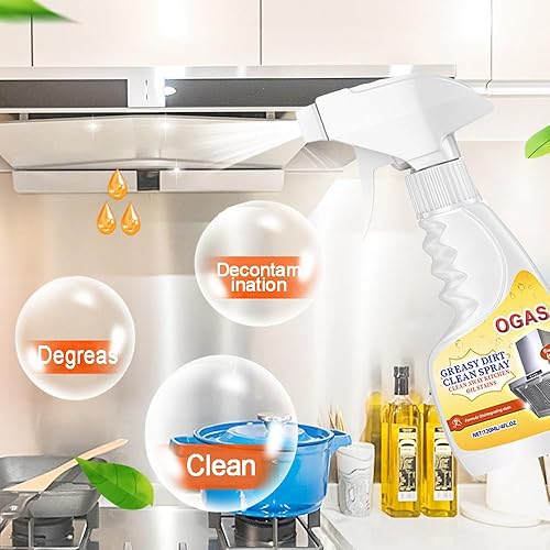 Miniatura 5 de Spray limpiador de manchas de aceite de cocina multiusos, elimina grasa, mugre, manchas en aerosol limpiador de cocina, aceites multiusos
