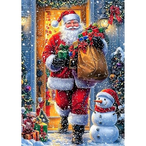 GHHKUD Weihnachtsmann Diamond Painting Set für Erwachsene, 5D Diamant...