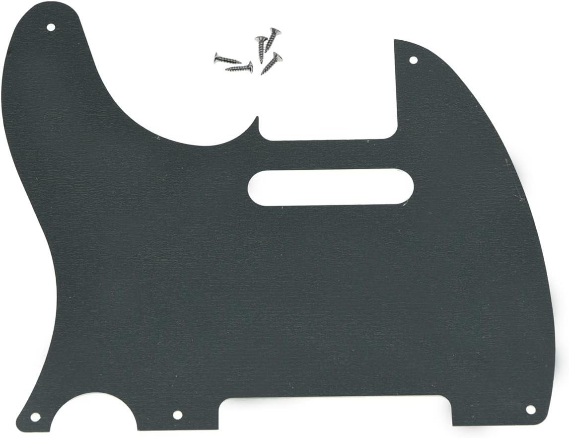 KAISH American Vintage 5 Hole Tele Pickguard TL Guitar Pick Guard Scratch Plate for Tele/Telecaster Silver Mirror 1 Ply - Image 3
