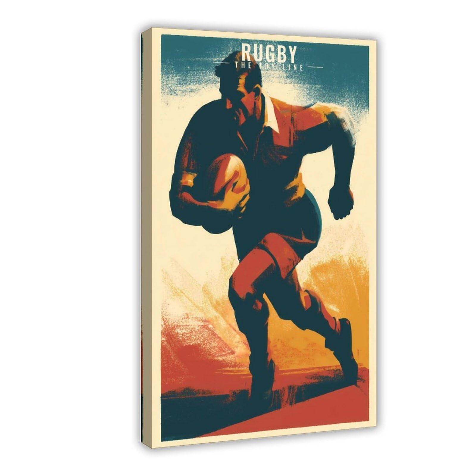 MRYCQ Rugby Poster Canvas Poster for Dorm Room Decor Gift