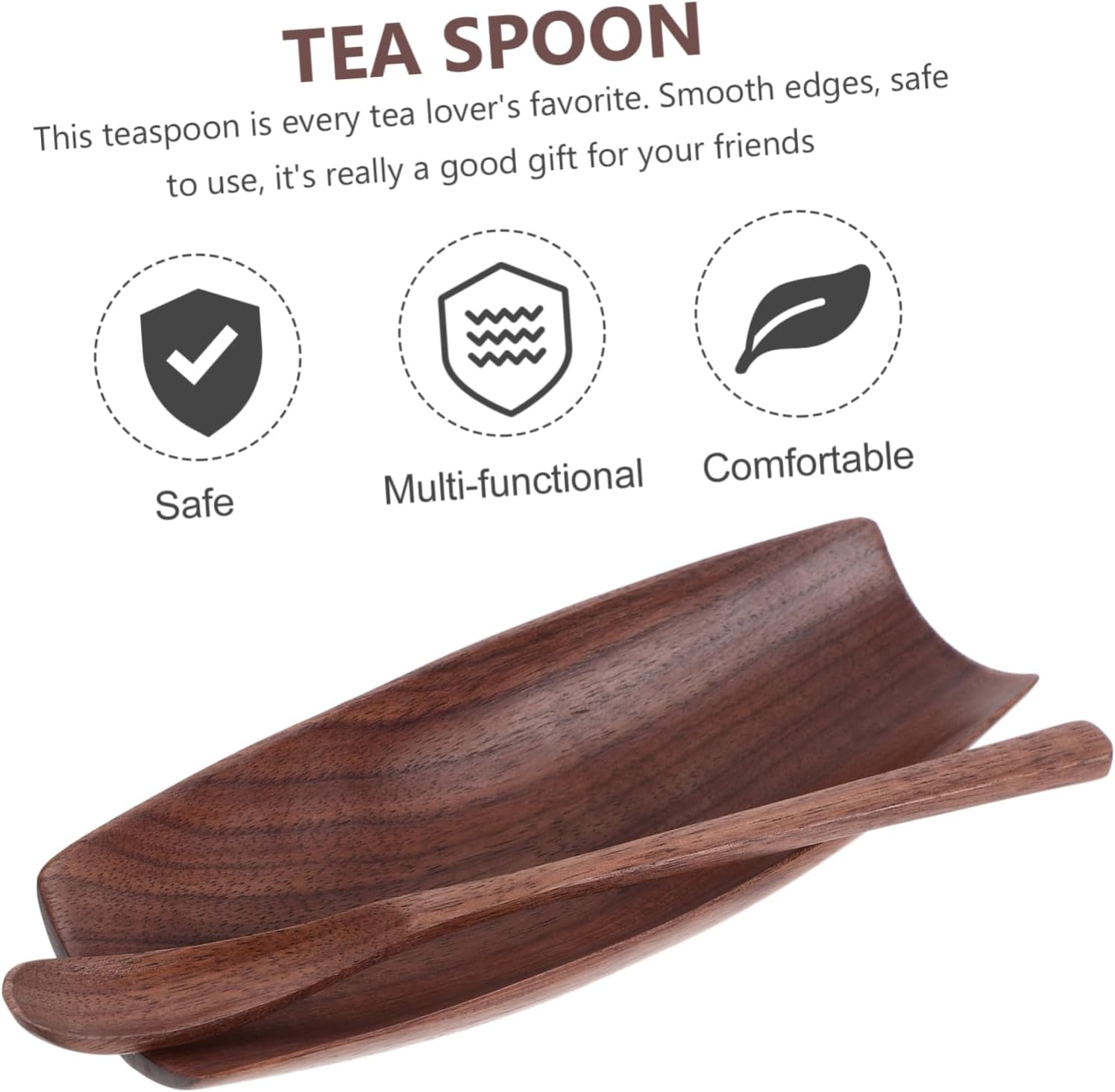 Tea Scoop and Tea Tool Set, Wooden, Smooth Edges for Tea Ceremony