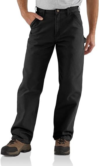 Carhartt Mens 32x34 Duck Dungaree Original Work Pants Blacks