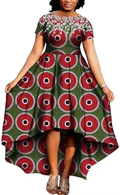 cheap dresses for formal events African Print Wrap Over Dress Juju – Karentino-Boutique main image 0