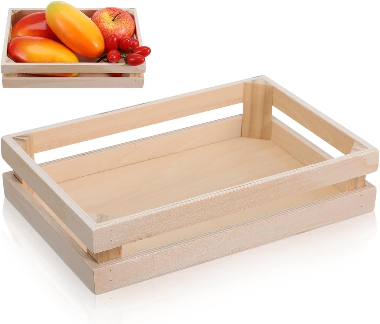 – Alipis Storage-Wooden Basket-Box, Kids-Toys For Girls-Boys, Small Rectangle Organizer Basket For Home Kitchen Study And Nursery