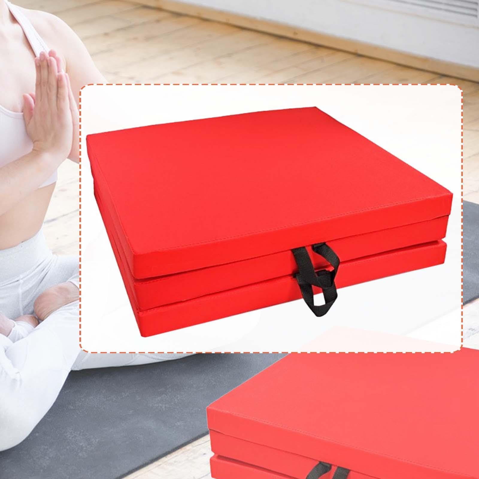 Tappetino da Ginnastica Pieghevole, Tappetino per Fitness E Allenamento Dell'equilibrio, Tappetino Portatile con Maniglia per Pilates All'aper
