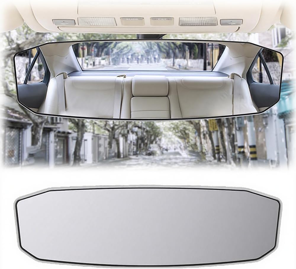 Wide-Angle Rearview Mirror for Honda CRV 2008-2011 2012-2024-pr, Panoramic Clip-On Car Interior Rearview Baby Mirror, Anti-Glare HD Convex Rear View for Blind Spot,A/Large