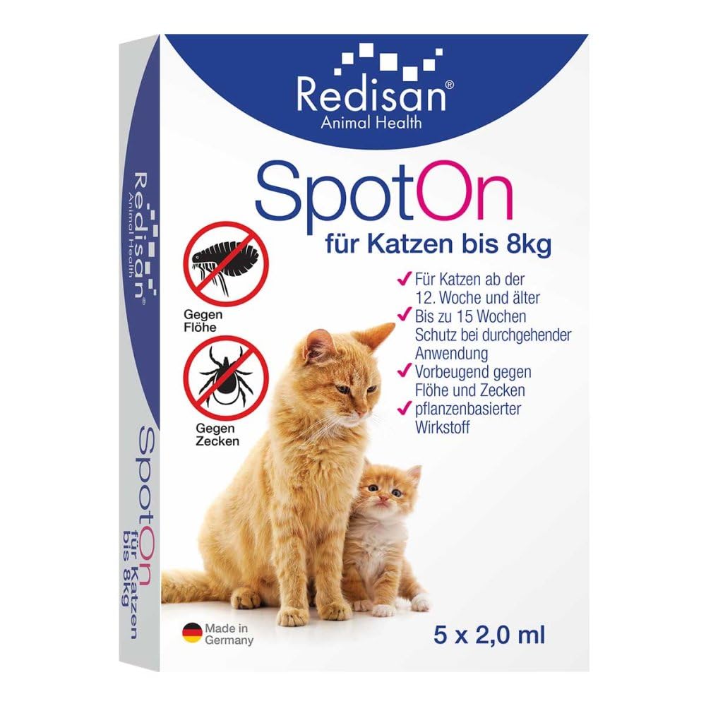 Spot On für Katzen-gegen Zecken und Flöhe 5X2 ml