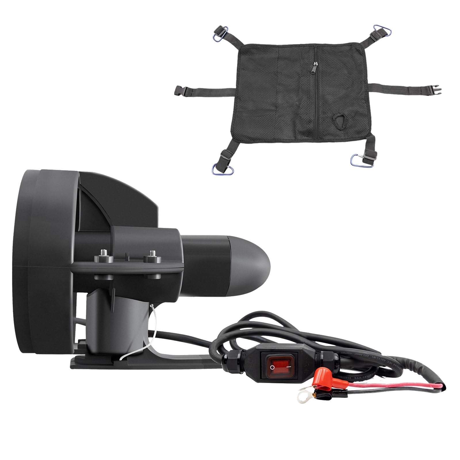 Unterwasser-Antrieb, 288 W elektrischer Propellerantrieb mit Batterietasche, ohne Batterie, 12-V-Paddleboard-Motor, 4 bis 5 km pro Stunde, für Paddleboards, Angelbretter, Surfbretter