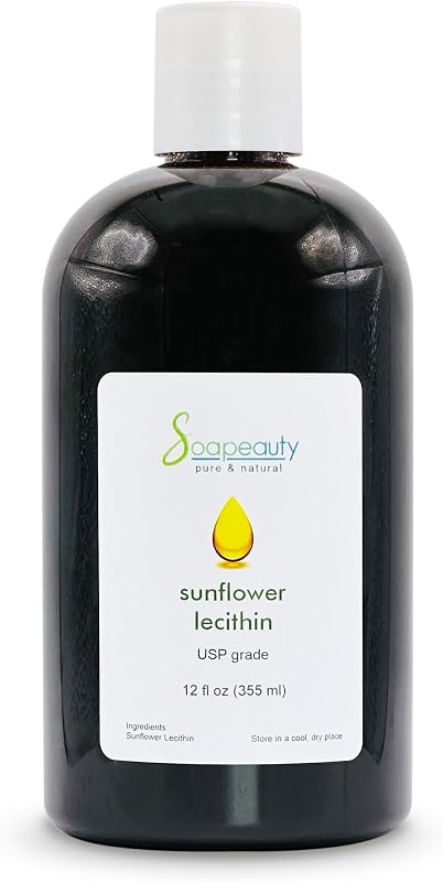 Óleo líquido de lecitina de girassol Soapeauty, grau USP, 100% puro e natural, 360 mL
