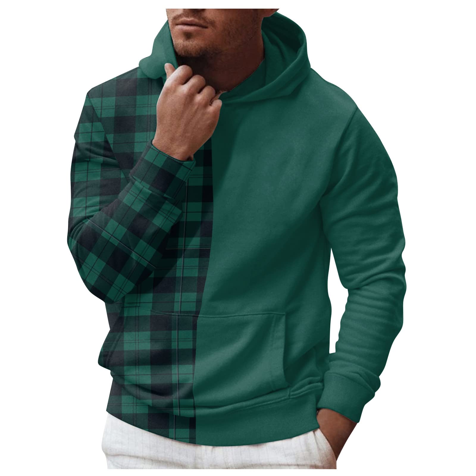 Mens Fashion Peripheral Pullover Tops Printing Casual Loose Hoodie Spring and Autumn Long Sleeve Sweatshirt
