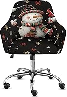 Vista 22 de Funda para sillón de invierno con diseño de muñeco de nieve, funda suave para silla de computadora, forro elástico para silla de escritorio, diseño
