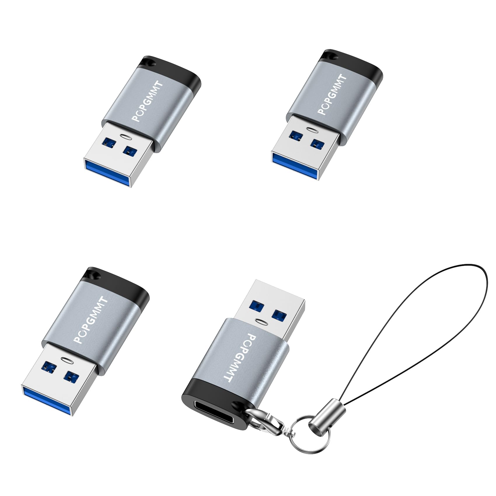 【✨特価✨】変換アダプタTypeCメス to USB3.0オス ストラップ Amazon.co.jp: USB C 変換アダプター 4個セット 付属ストラップ付き