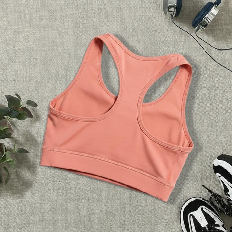 Image of BOLD & BEAUTY Women Cotton Blend Sports Bra with U-Neck, Racerback Style and Regular Straps for Workout, Yoga & Training (Pack of 3)