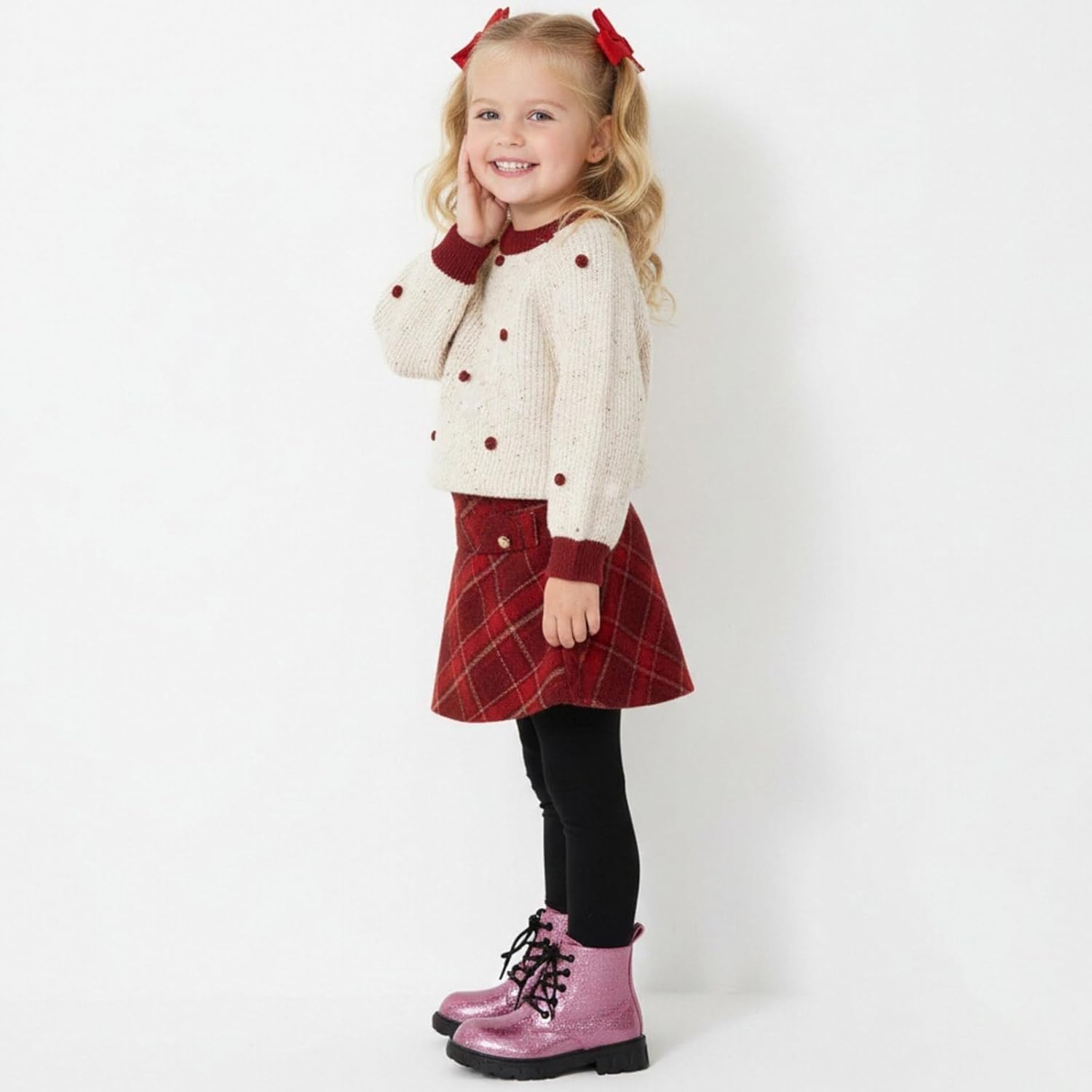 WUIWUIYU Boys Girls Combat Boots Waterproof Zip-up Hiking Ankle Boots Short Booties Desert Motorcyle Boots