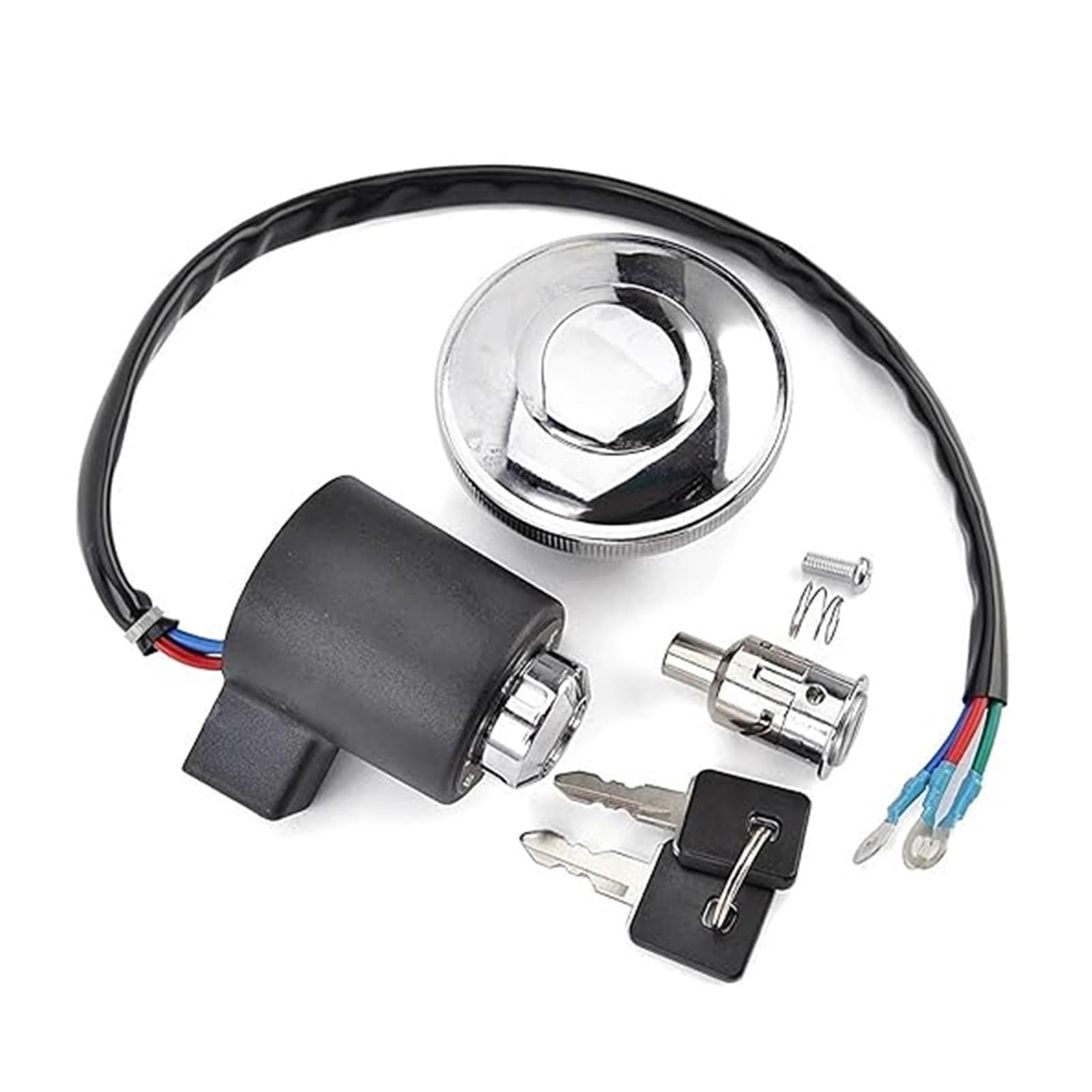 Cerradura De Encendido para XL883 para Sportster 883 1999-2005 61272-92C Interruptor Arranque Bloqueo Encendido Motocicleta Tapa Tanque Gasolina Combustible