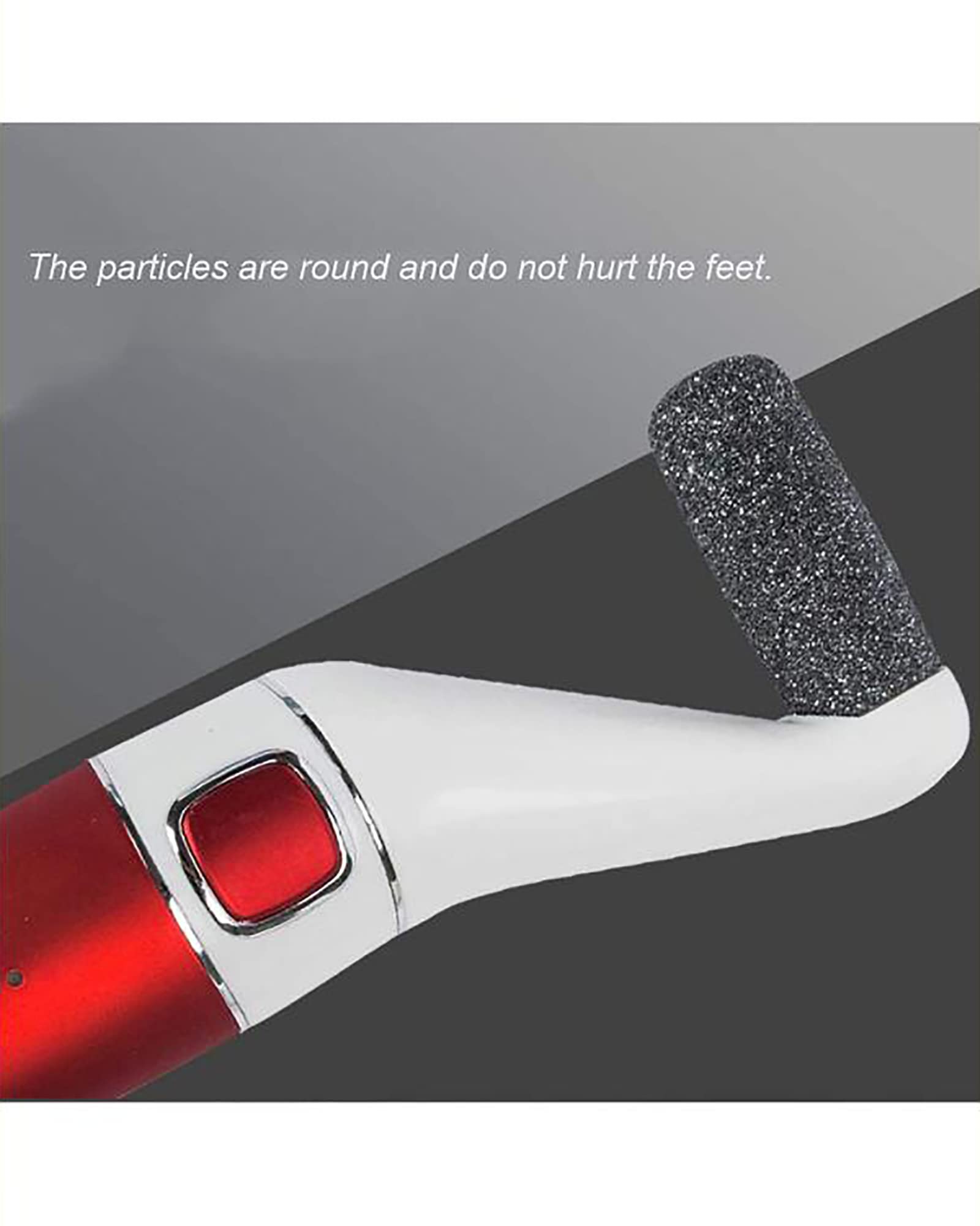 Removedor de Callos de pie eléctrico portátil Lima de pie USB Herramientas Profesionales de pedicura con 2 Cabezales de Rodillos y 1 Cepillo de Limpieza, Gris (Gris)