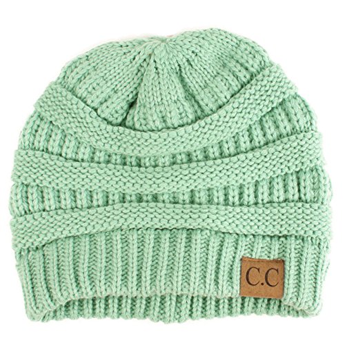 Image of Hatsandscarf CC Exclusives Solid Color Beanie Tail Hat for Adult (MB-20A)
