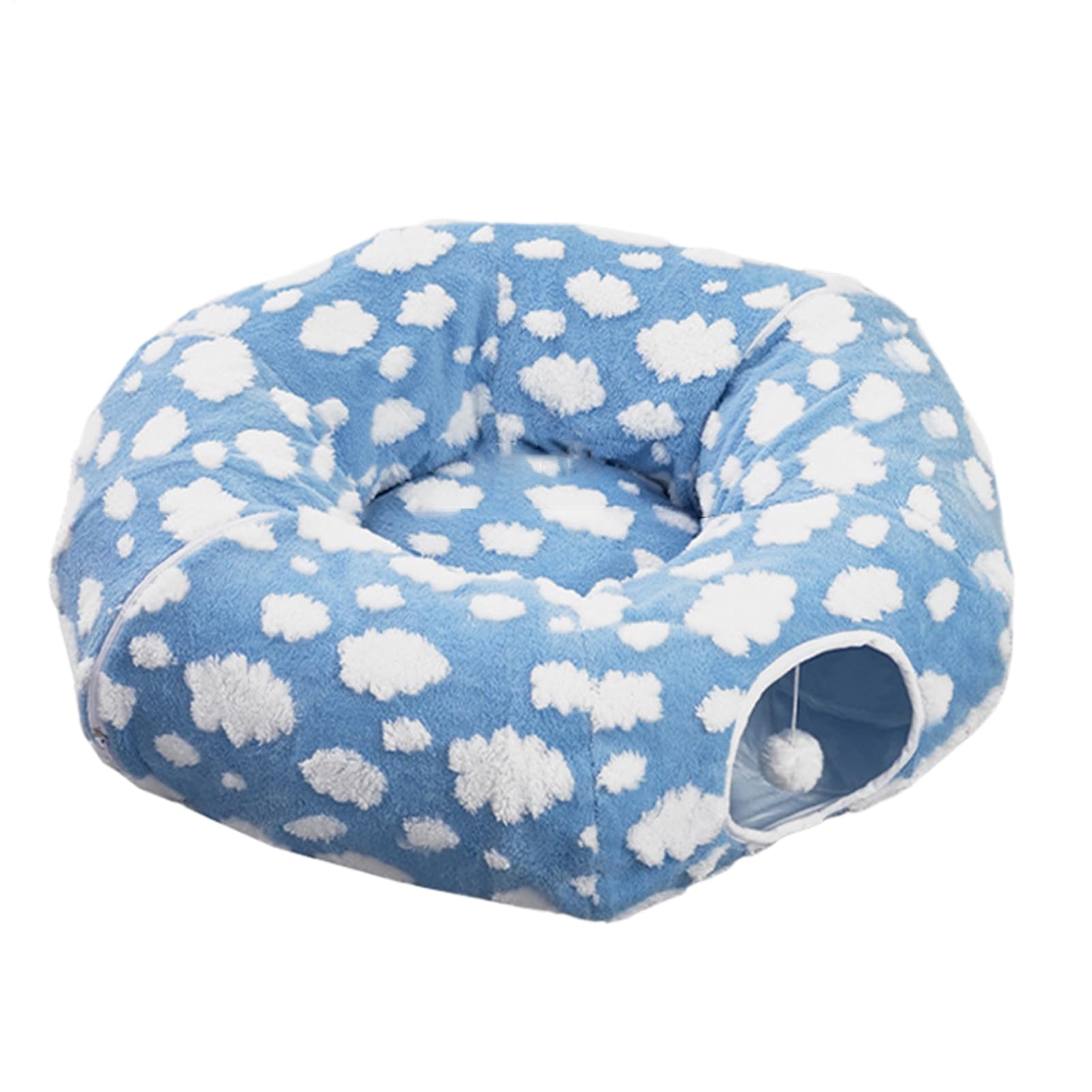 Tunnel Panier pour Chat Nid Pour Animal De Compagnie Lavable Avec Balle