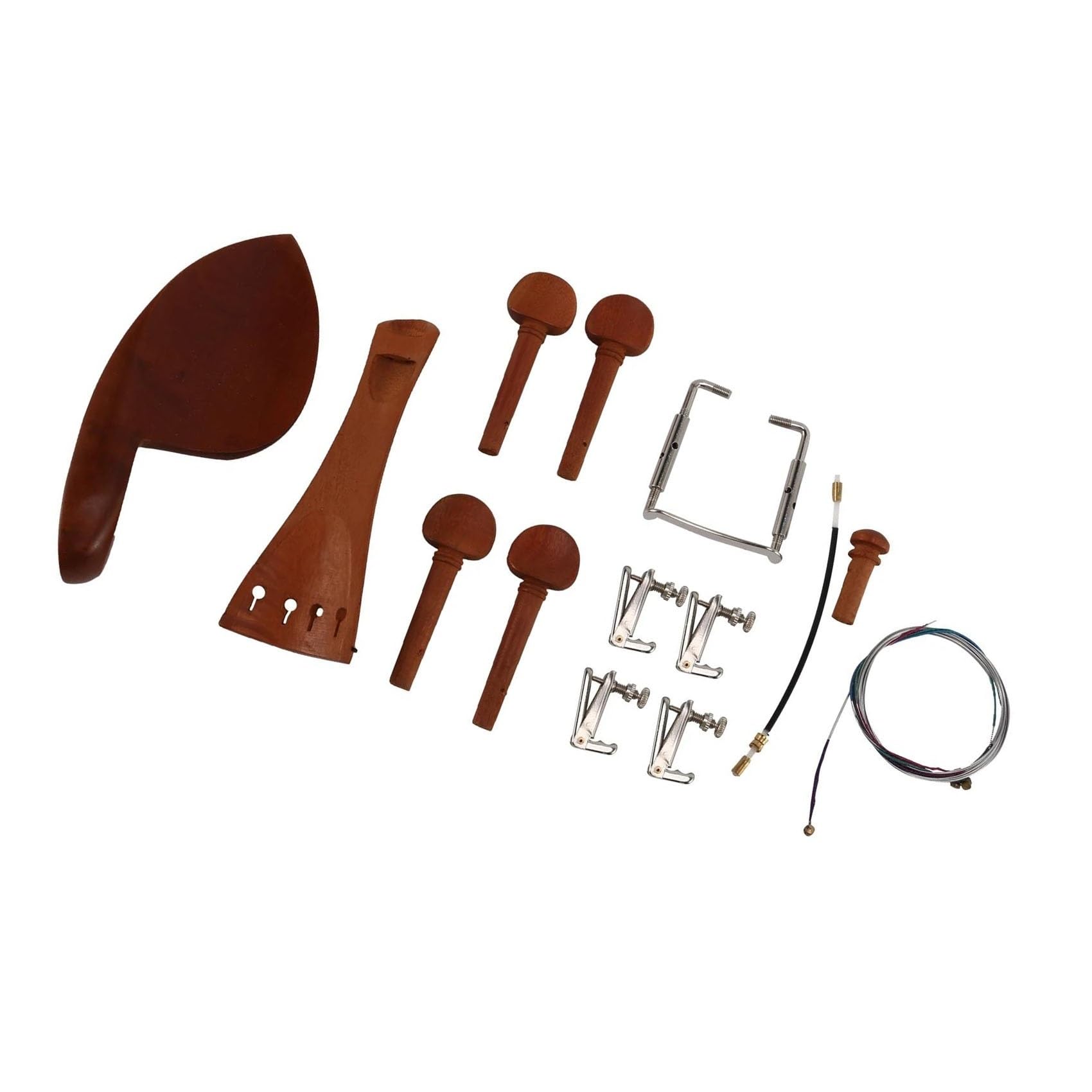 Parti di ricambio per violino Accessori Per Violino 4/4 Mentoniera Cordiera Accordatore Fine Pirolo Di Accordatura Puntale Corde