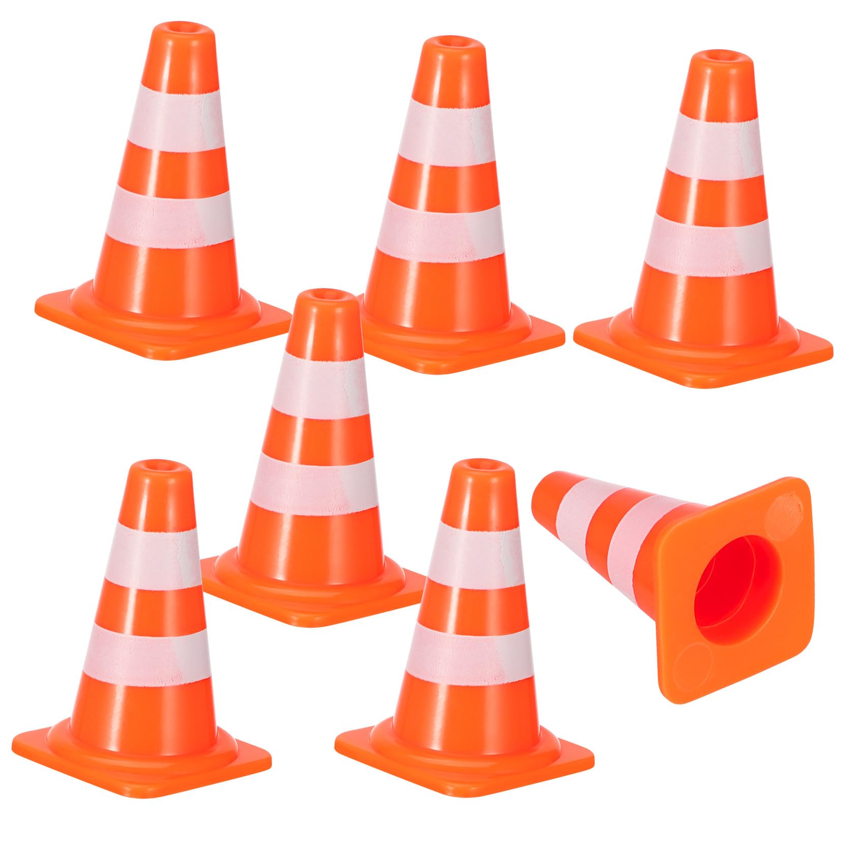 Mini cône signalisation enfant plot plastique orange pour sport - 8