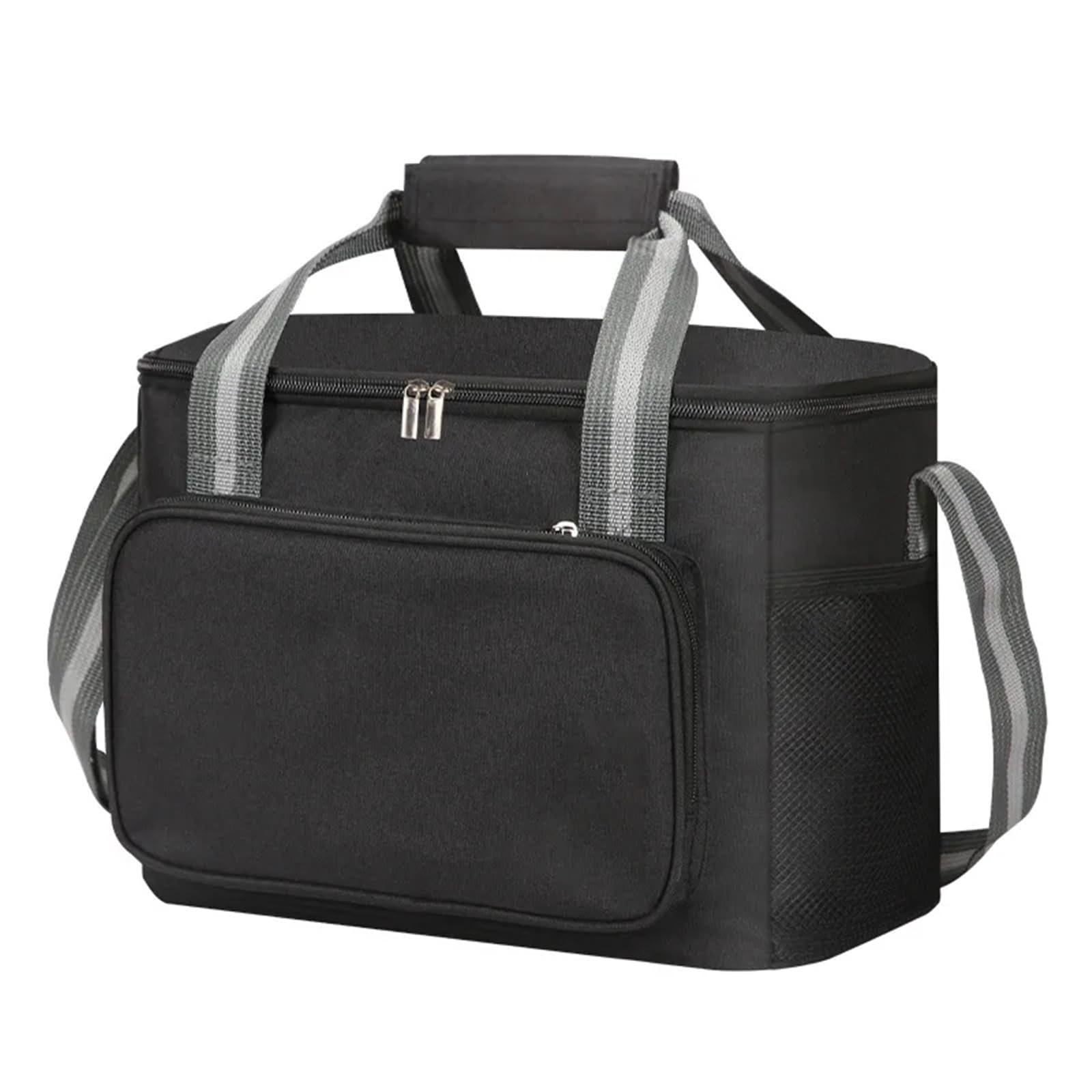 Borsa termica for il pranzo a tracolla, grande capacità, for uomini e donne, da viaggio, portatile, for alimenti freddi Per Lavoro, Ufficio, Scuola, Picnic, Viaggi(GREY)