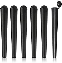 6 Pcs for Securely Storing Normal and Conical Cigarettes No More Folding or Breakage Reusable Waterproof Cone Holder Airtight Black Tubes