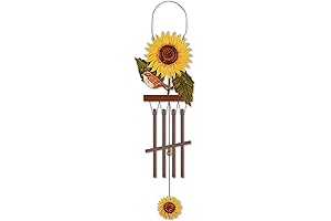 Sunset Vista Designs KD161 Sunflower Wind Chime for Your Patio, Porch and More