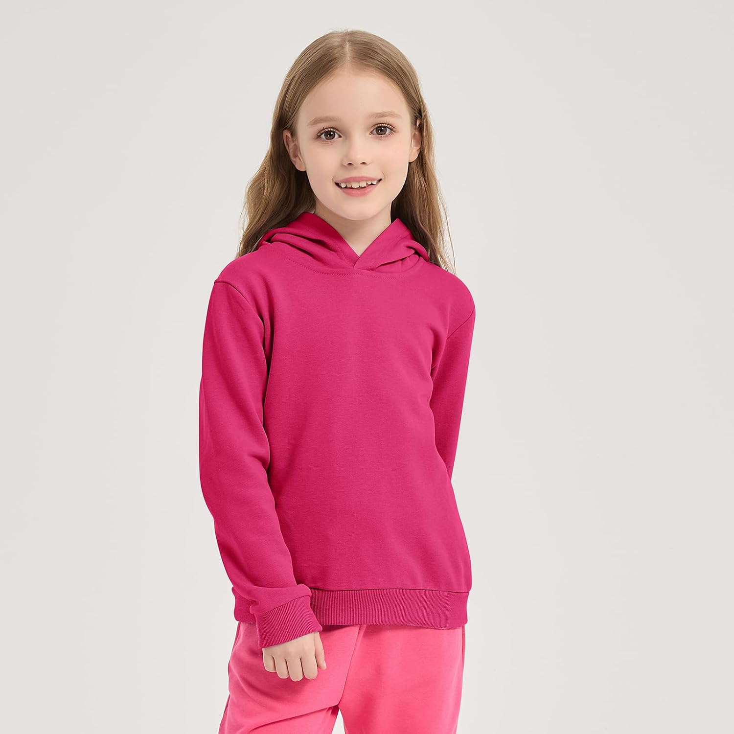 2 Pack Cotton Kids Hoodies Light Weight Sweatshirts (Thin) Boys Girls Fall Spring Long Sleeve Pullover Toddlers Tops