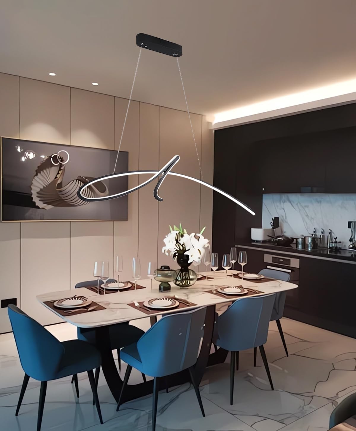 Suspension LED table à manger pour illuminer vos dîners avec style et convivialité
